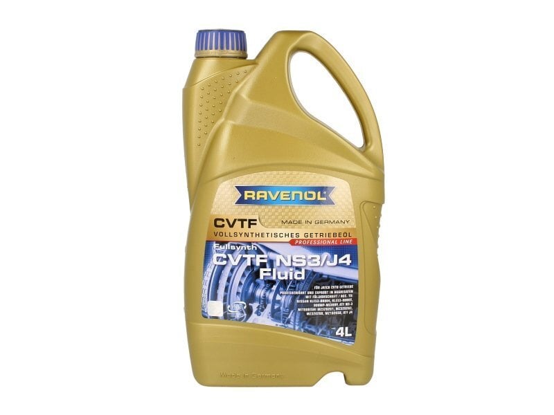 Käigukastiõli RAVENOL ATF Fluid CVTF NS-3/J4 Fluid Mitsubishi/Nissan/Renault õli variaatoritele 4L hind ja info | Eriotstarbelised määrdeõlid ja määrdevedelikud | hansapost.ee