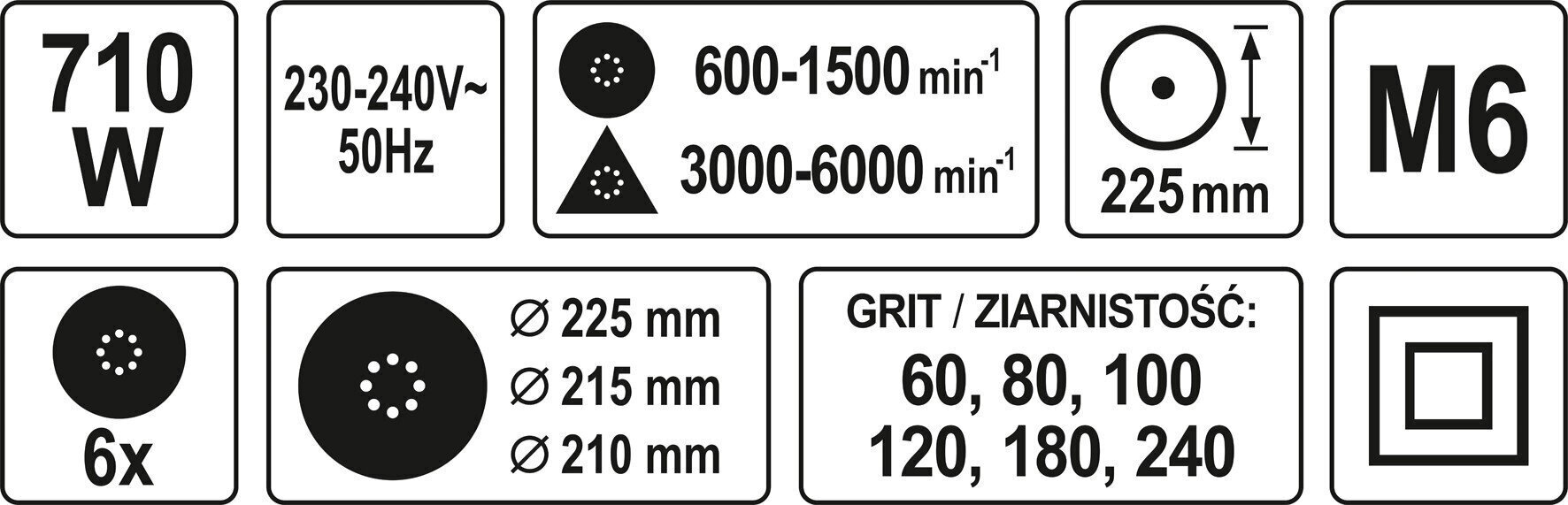 Lihvimismasin krohvile (pikendatav) 225 mm 750W Yato (YT-82350) hind ja info | Lihvmasinad | hansapost.ee