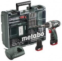 Akutrell PowerMaxx Basic Mobile Workshop, 63 osa, (2x2,0Ah), Metabo hind ja info | Akutrellid, puurid ja kruvikeerajad | hansapost.ee