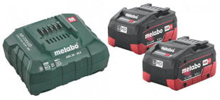 Базовый комплект: 2 х 5,5 Ач LiHD батареи + зарядное устройство ASC 30-36 В, Metabo цена и информация | Дрели и шуруповёрты | hansapost.ee