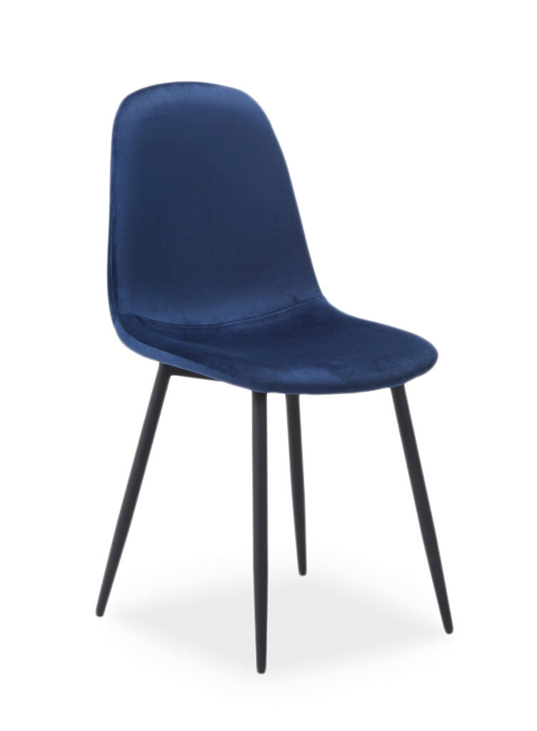4-tooli komplekt Fox Velvet, sinine/must цена и информация | Köögitoolid, söögitoolid | hansapost.ee