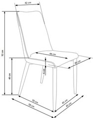Набор из 2 стульев Halmar K368, серый цена и информация | Стулья для кухни и столовой | hansapost.ee