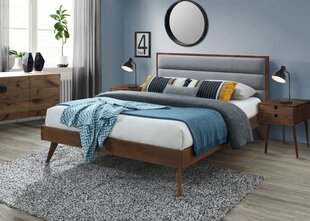 Voodi Orlando, 160x200 cm, pruun/hall price and information | Beds | hansapost.ee