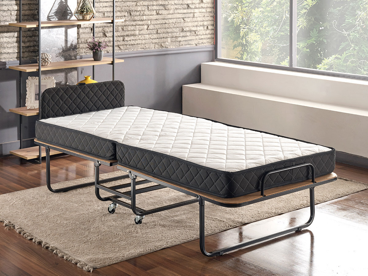 Kokkupandav voodi Kalune Design Niron XL, 90x200 cm, must цена и информация | Voodid | hansapost.ee
