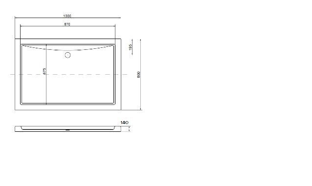 Dušialus Kerra Victor 100, 100x80/14cm цена и информация | Dušialused | hansapost.ee