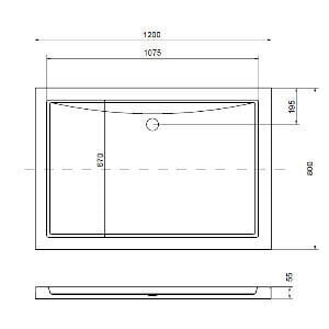 Dušialus Kerra Oskar 120x90/ 5,5cm цена и информация | Dušialused | hansapost.ee