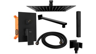 Varjatud dušisüsteem REA Fenix black mat plius box hind ja info | Dušikomplektid ja süsteemid | hansapost.ee