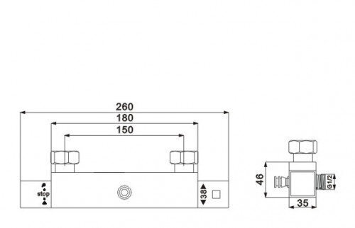 Dušikomplekt termostaadiga Mexen Tim chrome square hind ja info | Dušikomplektid ja süsteemid | hansapost.ee