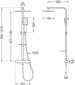 Dušisüsteem termostaadiga Mexen CQ54, White/Chrome цена и информация | Dušikomplektid ja süsteemid | hansapost.ee