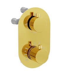Varjatud dušikomplekt termostaadiga Mexen Kai 6in1, 30 cm, Gold цена и информация | Душевые комплекты и панели | hansapost.ee