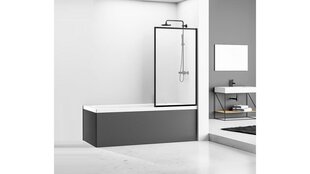 Стенка для ванной комнаты REA Lagos Fix 80cm, black mat цена и информация | Принадлежности для ванн | hansapost.ee