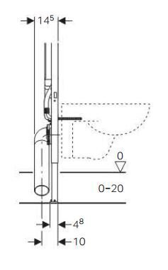 Seinasisene WC paak 8cm raamiga DUOFIX SIGMA H114 cm seinale kinnitatava WC jaoks 111.796.00.1 hind ja info | WC-poti lisatarvikud | hansapost.ee