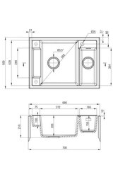 Мойка кухонная гранитная Deante с магнитами Deante Magnetic ZRM N503, Nero цена и информация | Раковины на кухню | hansapost.ee