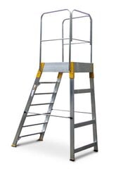 Алюминиевая рабочая лестница, 7 ступеней цена и информация | Forte Инструменты | hansapost.ee