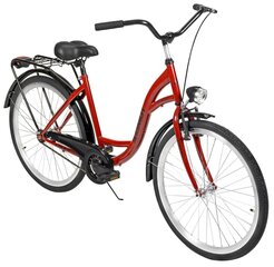 Городской велосипед AZIMUT Classic 26" 2021, красный цена и информация | Велосипеды | hansapost.ee