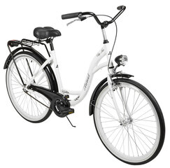 Велосипед AZIMUT City Lux 26” 2021, белый/черный цена и информация | Велосипеды | hansapost.ee