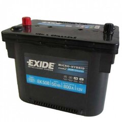 Аккумулятор AGM Exide Micro-Hybrid AGM EK508 50Ач 800А (+ левый) цена и информация | Аккумуляторы | hansapost.ee