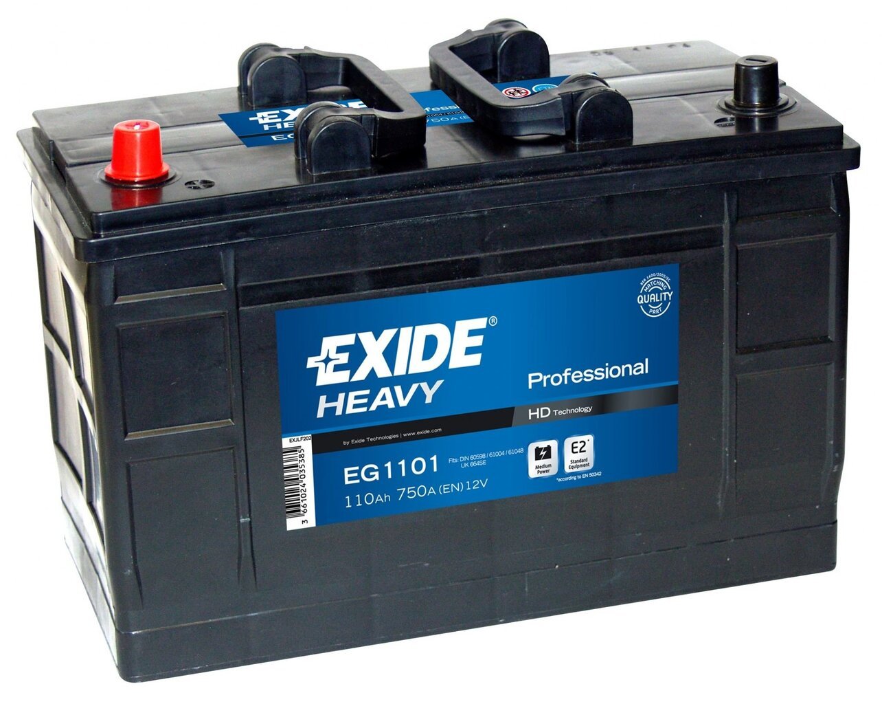 Aku EXIDE EG1101 110 Ah 750 A EN 12V hind ja info | Autoakud | hansapost.ee