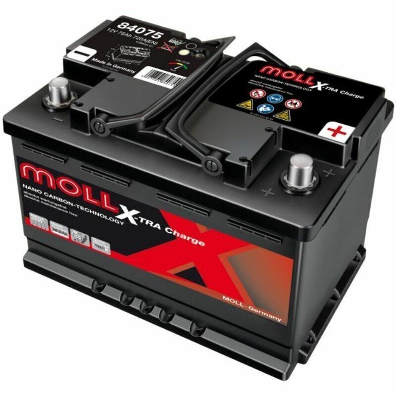 MOLL X-Tra Charge 75AH 720A 12V aku hind ja info | Autoakud | hansapost.ee