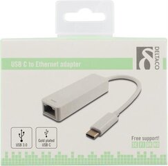 Deltaco USBC-GIGA1, RJ45/USB-C, 0.1 m hind ja info | Juhtmed ja kaablid | hansapost.ee