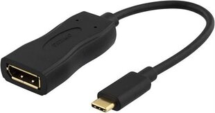 Deltaco USBC-DP, USB-C, 0.1 м цена и информация | Адаптеры и USB-hub | hansapost.ee