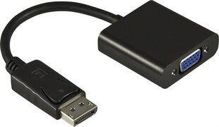 Deltaco DP-VGA7, DisplayPort, VGA, 0.2m hind ja info | USB adapterid ja jagajad | hansapost.ee