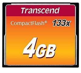 Память COMPACT FLASH 4GB/TS4GCF133 TRANSCEND цена и информация | Карты памяти | hansapost.ee