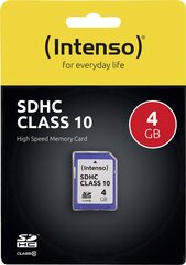 Intenso MicroSDHC 4GB Class10 цена и информация | Карты памяти | hansapost.ee