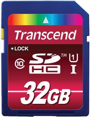 Mälukaart Transcend SDHC 32GB CL10 U1 ULTIMATE цена и информация | Карты памяти для фотоаппаратов, камер | hansapost.ee