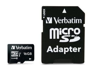 Карта памяти Verbatim - Адаптер Micro SDHC 16 ГБ Class10 UHS-I цена и информация | Карты памяти | hansapost.ee