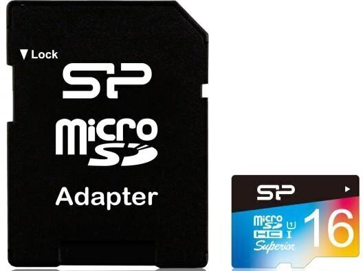 Silicon Power mälukaart microSDHC 16GB Superior UHS-I U1 + adapter цена и информация | Fotoaparaatide mälukaardid | hansapost.ee