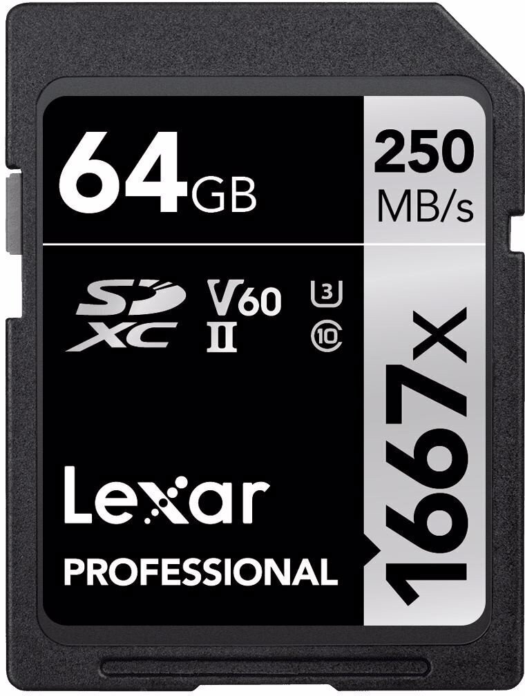 Lexar mälukaart SDXC 64GB Pro 1667x U3 V60 250MB/s цена и информация | Fotoaparaatide mälukaardid | hansapost.ee