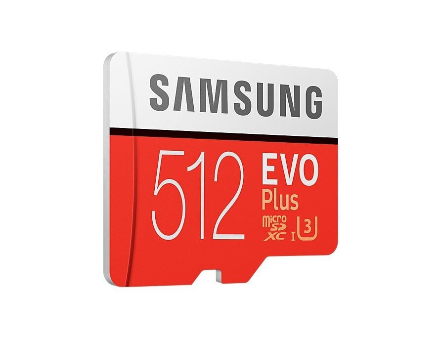 Samsung EVO PLUS 512GB MicroSD adapteriga (MB-MC512HA/EU) цена и информация | Fotoaparaatide mälukaardid | hansapost.ee