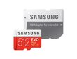 Samsung EVO PLUS 512GB MicroSD adapteriga (MB-MC512HA/EU) цена и информация | Fotoaparaatide mälukaardid | hansapost.ee