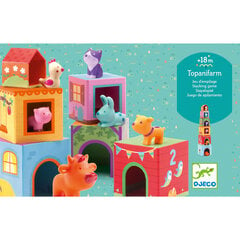 Построй башню из кубиков с животными Djeco Cubes Topanifarm, D0J09108 цена и информация | Игрушки для малышей | hansapost.ee