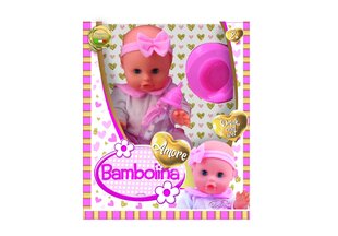Nukk tassi ja pudeliga Bambolina Amore 33cm BD1807 hind ja info | Beebide mänguasjad | hansapost.ee