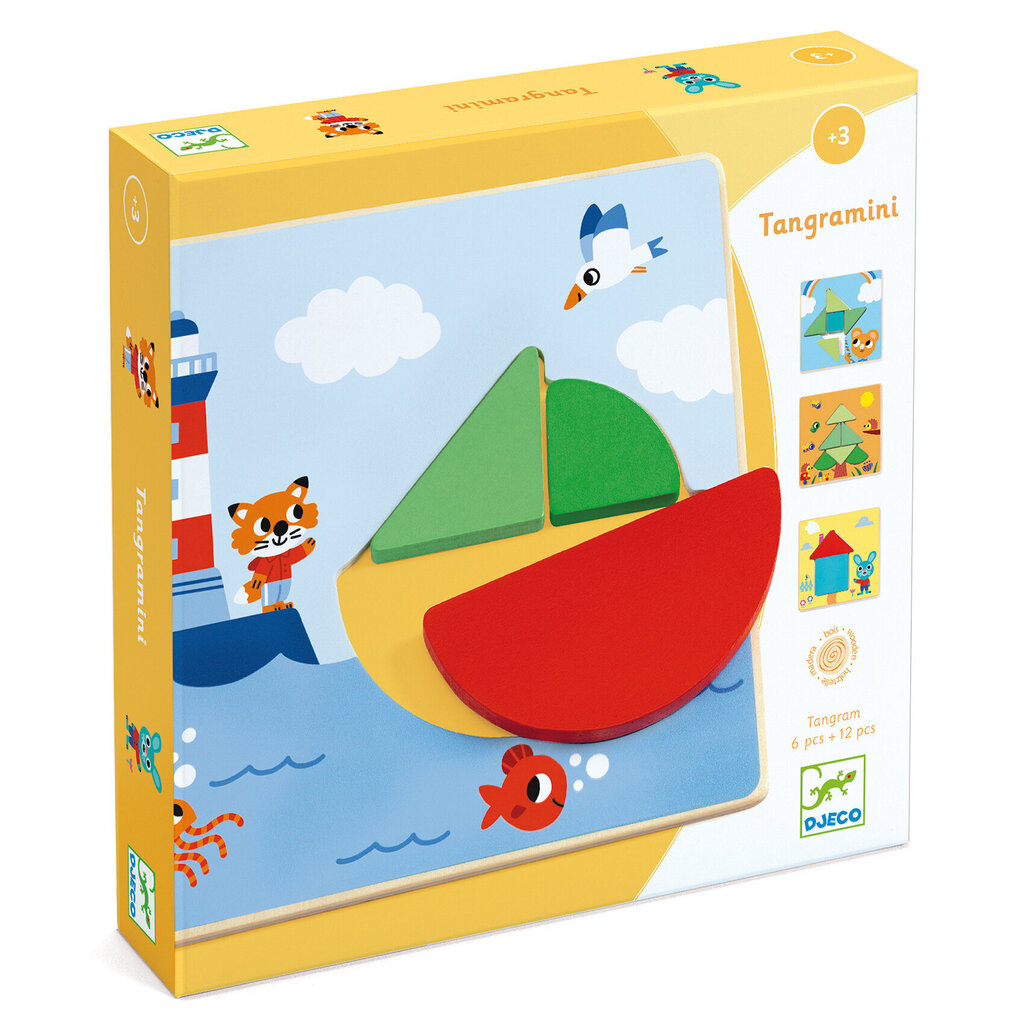 Harivad puidust mängud - Tangramini, Djeco, DJ01672 hind ja info | Arendavad laste mänguasjad | hansapost.ee