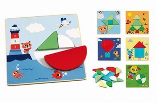 Развивающая деревянная игра - Танграм, Djeco DJ01672 цена и информация | Развивающие игрушки для детей | hansapost.ee