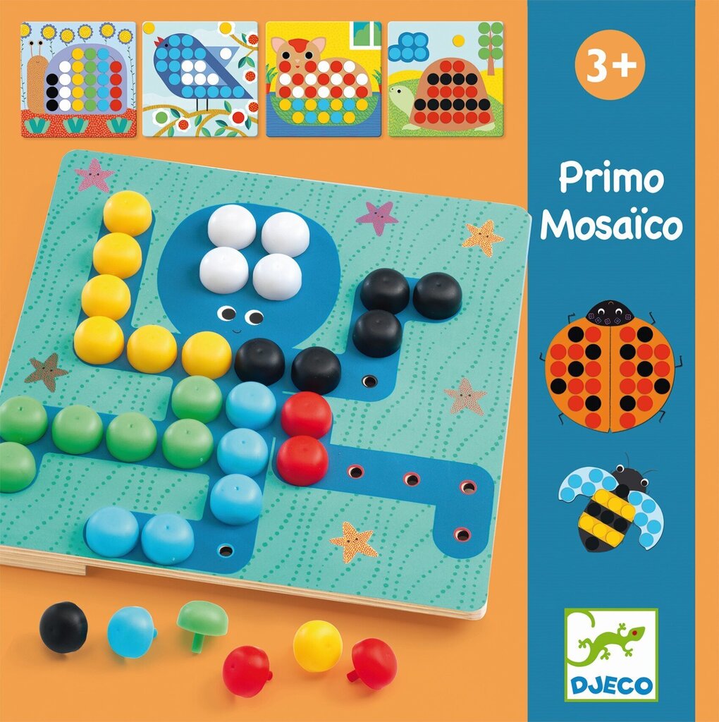 Mosaiigimäng - Väikesed loomad, Djeco DJ08140 hind ja info | Arendavad laste mänguasjad | hansapost.ee
