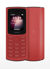 Nokia 105 4G Dual-SIM, punane hind ja info | Telefonid | hansapost.ee
