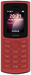 Nokia 105 4G Dual-SIM, punane hind ja info | Telefonid | hansapost.ee