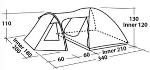 Палатка iHike 300, зеленая цена и информация | Палатки | hansapost.ee
