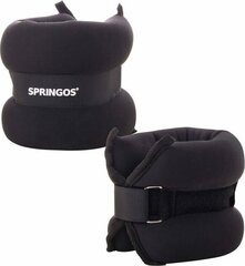 Raskused kätele ja jalgadele Springos 2 x 2.5 kg, must hind ja info | Springos Sport, puhkus, matkamine | hansapost.ee