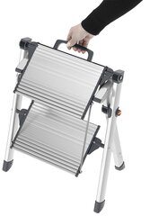Складной стул-стремянка MK80 ComfortLine / алюминиевый /  2 ступеней цена и информация | Лестницы для батутов | hansapost.ee