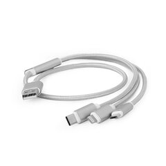 Gembird USB 3-in-1 USB 2.0 - Lightning, USB-C (M), Micro USB (M), 1m hind ja info | Juhtmed ja kaablid | hansapost.ee