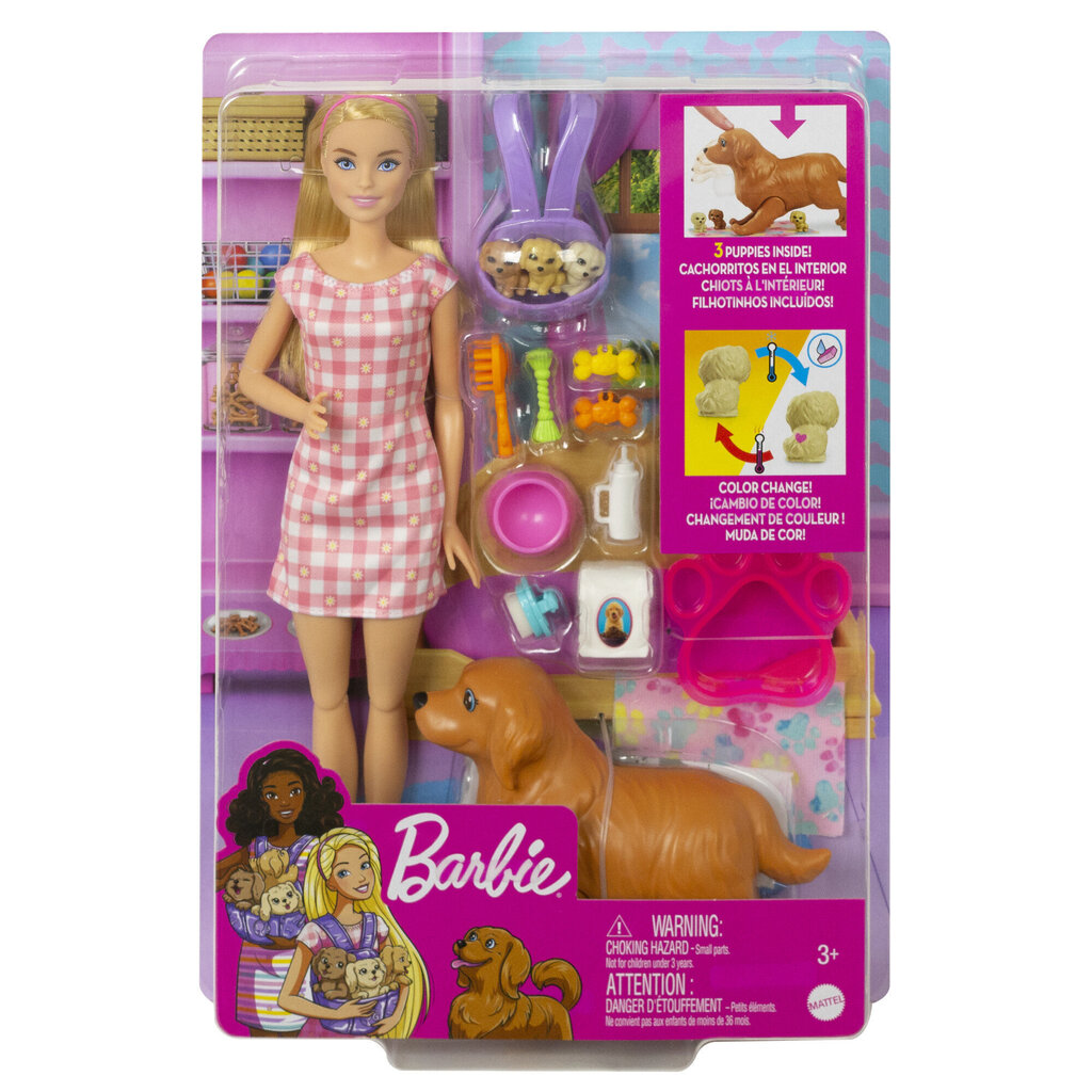 Nukk Barbie vastsündinud kutsikatega, HCK75 hind ja info | Mänguasjad tüdrukutele | hansapost.ee