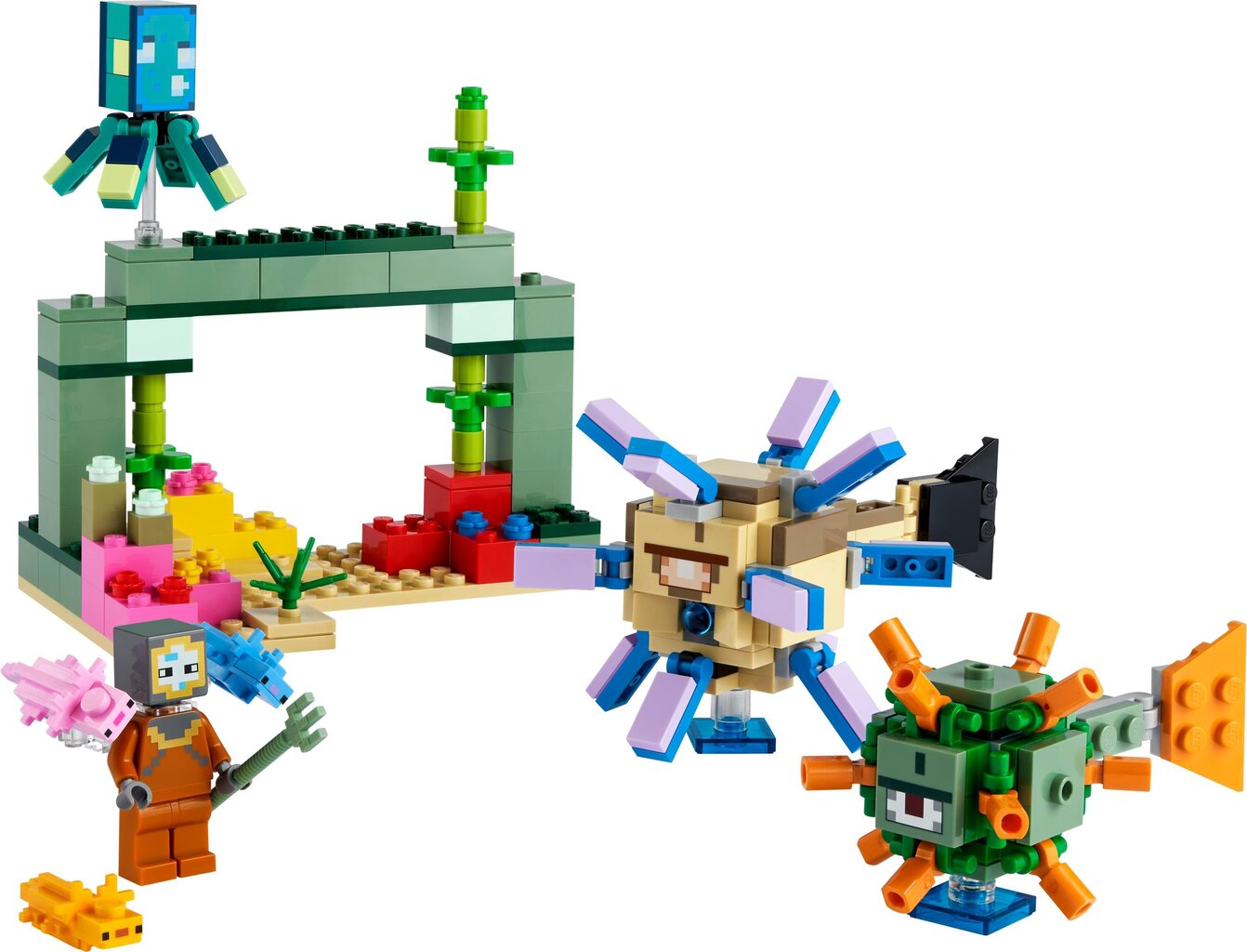 21180 LEGO® Minecraft Kaitsjate lahing hind ja info | Klotsid ja konstruktorid | hansapost.ee