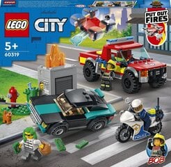 Конструктор LEGO® City 60319 Пожарная спасательная операция и стрельба из полиции цена и информация | Конструкторы и кубики | hansapost.ee