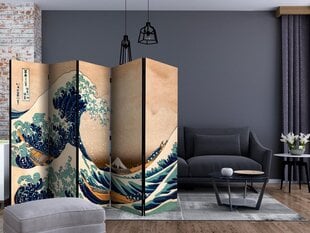 Ширма - Хокусай: Большая волна в Канагаве - [Перегородки для комнат] цена и информация | Мобильные стенки | hansapost.ee
