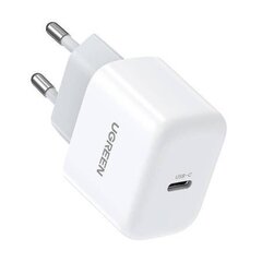 Настенное мини-зарядное устройство UGREEN, USB-C, 20Вт, PD (белое) цена и информация | Зарядные устройства для телефонов | hansapost.ee
